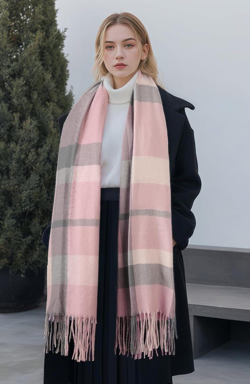 Pleneal Scarf for Women, Womens Winter/Fall Scarf,Long Plaid Shawls and Wraps, Cashmere Feel Blanket Pashmina Scarves - Image 5